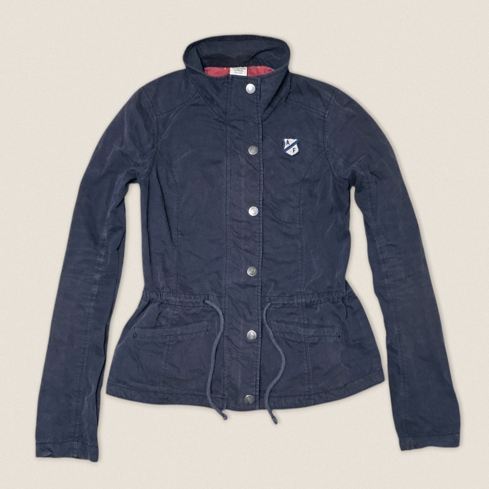 Abercrombie & Fitch Blue Utility Lightweight Zip Up Jacket - Size Small‎